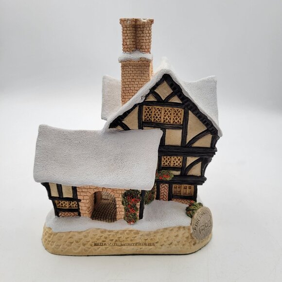 Vintage 1990 David Winter MISTER FEZZIWIGS EMPORIUM Village Cottage w BOX & COA - Picture 9 of 15